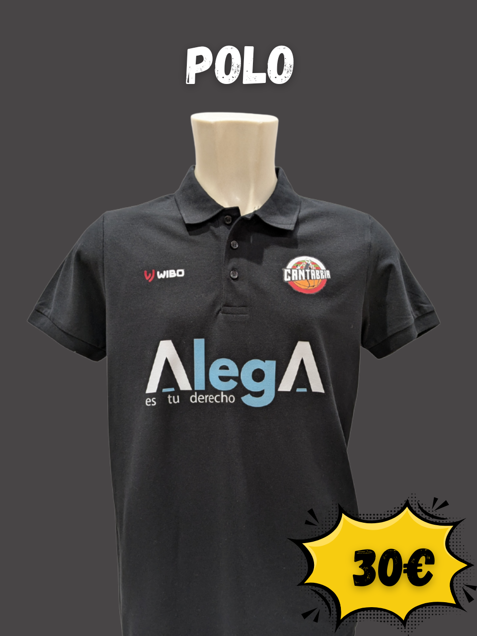 Polo Negro tejido