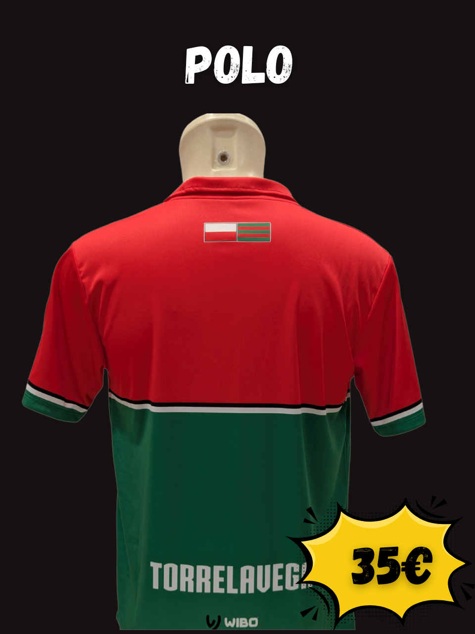 Polo verde y rojo